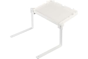 Carlo Milano Anti Rutsch: Klappbare Bettablage, 34 x 22 cm, belastbar bis 3 kg, weiß (Tablett, Buchhalter, iPhone Ladekabel)