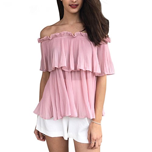 Weste Tops Frauen, lmmvp Chiffon Schulterfrei Bluse Tank Tops T-Shirt