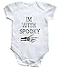 HippoWarehouse I'm with Spooky baby vest boys girls
