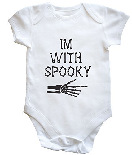 HippoWarehouse I'm with Spooky baby vest boys girls