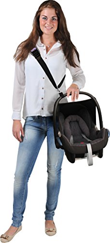 Original DOOKY CARRIER Click n Go ** Der Tragegurt für Babyschalen aller Marken ** ( SCHWARZ ) - 4
