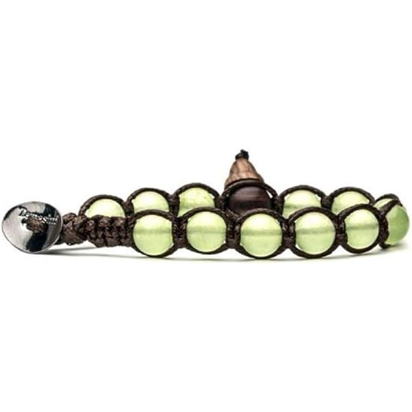 Bracciale Tamashii® Classico Originale con pietre 8 mm Giadeite Blu Ghiaccio