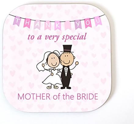 Mother of the Bride 'Thank You' Coaster Fun Novelty Wedding Keepsake Gift