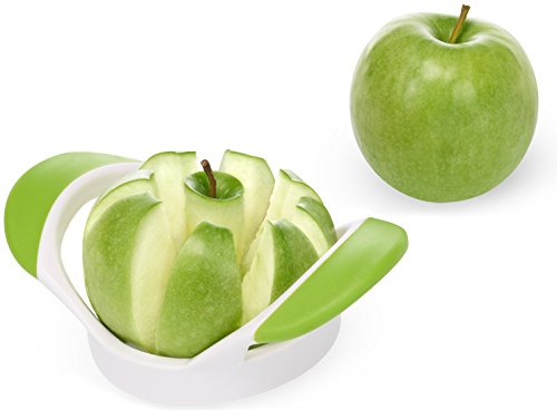 Apfelschneider aus rostfreiem Edelstahl mit Entkerner von KHP Professional, Obstschneider, Birnenschneider, Apfelausstecher, Birnenteiler, Aptelteiler, Apfelentkerner, Äpfel und Birnen entkernen oder schneiden - 4