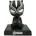 Unyks Star Super Hero Action Figure Limited Edition Bobblehead with Mobile Holder for Car Dashboard, Office Desk & Study Table - Black Panther