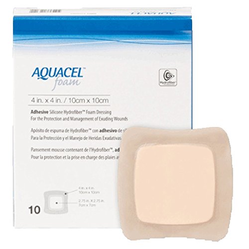AQUACEL Foam Adhesive Dressings 10cm x 10cm (x10)