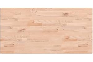 ‎VIDAXL vidaXL Tischplatte, Holzplatte Holztischplatte Rechteckig, Ersatzplatte Platte für Beistelltisch Bartisch, Massivholztischplatte Schreibtischplatte, 100x50x2,5 cm Massivholz Buche