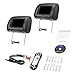 Produktbild KNOSSOS 2 STÜCKE Universal 7"Kopfstütze Auto DVD + AV Player Schwarz Monitore FM Transmitter