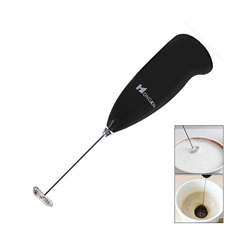 Kobwa Mini Elektrische Schneebesen Mixer Rührer Edelstahl Ei Schlägel für Kaffee, Milchschäumer, Schlagsahne, Saft und Andere Mix-Dinge