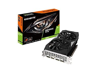 Gigabyte Carte Graphique Gigabyte GeForce GTX 1660 OC 6G, 2 Ventilateurs Windforce, 6 Go GDDR5, Gv-N1660OC-6GD