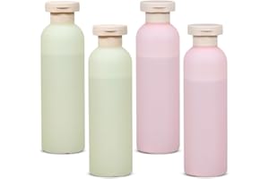 WEGLOK Bottiglie per Shampoo, 4 pezzi, Bottiglie da spremere,confezione contenitori vuoti da 260 ml, Flaconi da Viaggio Ricaricabili, Idéal pour Shampoing, Gel Douche, Crème, Lotions
