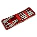 [Official Shop] BXT Stainless Steel Personal Manicure & Pedicure Tools Set of 8 - Red