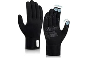 ALAPLUS Gants d'hiver thermiques pour homme et femme - Coupe-vent - Antidérapants - Pour la course à pied, le sport, la randonnée, la conduite, le travail, la marche