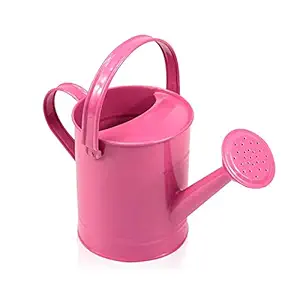 DAMEING Iron Watering Can Metal Watering Can Copper Accents with Anti-Rust Powder Coating for Gardening Plants Flower