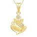Amaal Ganesha Ganpati God Pendant With Chain For Men,Women Gold Plated In American Diamond Cz Jewellery GP0270 RS.188.00