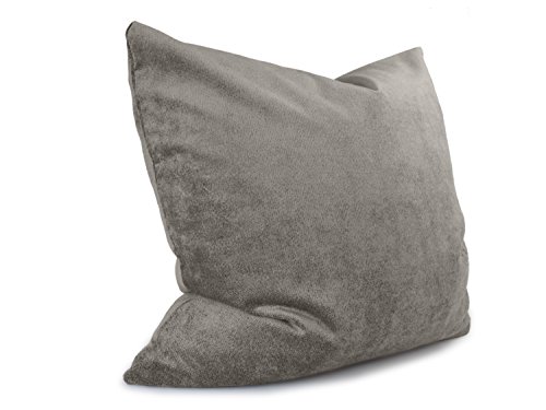 Hochwertige Kissenhülle mit samtig-weichem Chenille-Touch und dezentem Design – erhältlich in 14 modernen Farben und 3 verschiedenen Größen, 60×60 cm, silber - 7