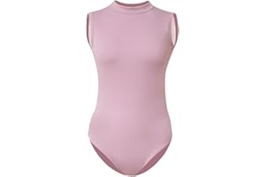 ROYAL SMEELA justaucorps col montant justaucorp de danse classique femmes adulte body ballet dos nu sans manche pour femme