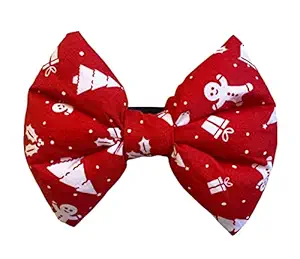 For The Fur Kids Holiday Dog Bow Tie (Red)