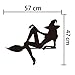 Produktbild Hexe Halloween Mauer Aufkleber Geist Festival Kunst Wandgemälde Charakter Tapete Abziehbilder PVC Abnehmbar Wasserdicht DIY Zuhause Küche Fenster Dekoration , 3 set , 57*47cm