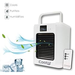 BEST DIRECT Cool Hp Original Comme vu à la TV Raffraichisseur d'air Mini Ventilateur à 3 Vitesses Avec Télécommande Filtre à air Humidifcateur avec reservoir d'eau: 500ml Pour Maison/Bureau/Camping