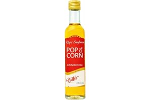 Hopser Food Fun 250 ml popcornolja med fin naturlig smörsmak och praktisk hällpip Mycket uppvärmningsbar popcorn majssmörsmak fett rapssymfoni med druvkärneolja och smörsmak