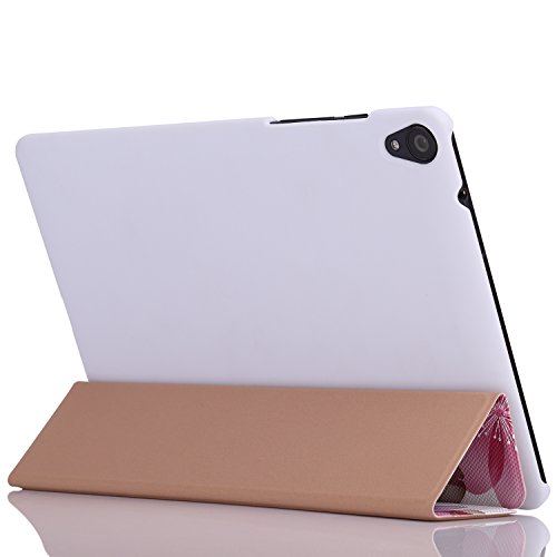 Google Nexus 9 Hülle Case – MoKo Ultra Slim PU Leder Tasche Schutzhülle Lederhülle Smart Cover mit Auto Wake/Sleep Funktion für HTC T1 Google Nexus 9 8.9 Zoll Android 5.0 Tablet-PC,Blumen VIOLETT - 5