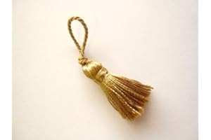 Sew-select 10 Mini Gold Craft Tassels - Bell Shaped, Mother’s Day Decorative Hanging Tassels