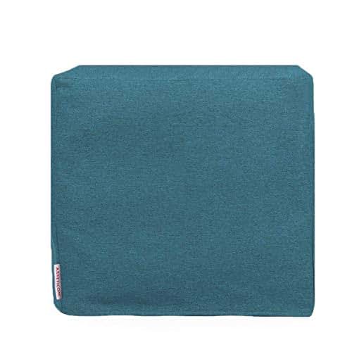 BXFUL Copri Pouf Elasticizzato Rettangolare Poggiapiedi Divano, Lavabile Jacquard Ottomano (Large, Blu Navy
