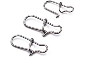 Phad Fishing 50/100 Pezzi Moschettoni Duo-Lock da Pesca per Collegare Ami da Pesca e Lenza da Pesca Connettore da Pesca