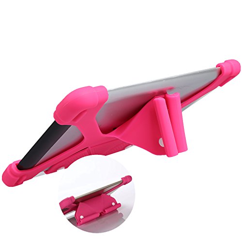 NEWSTYLE 8,9-10,5 Zoll Universal Tablet Ständer Halterung Hülle Ultra Slim Flexible Silikon Schutzhülle – Rosa - 4