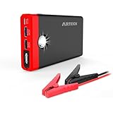 ARTECK Car Jump Starter Up To 4.0L Auto Battery Charger and 12000mAh Portable External Battery Charger for Automotive with Clamp, Flashlight, 12V Output 400A Peak