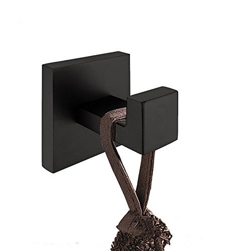CASEWIND Perchero Gancho Cuadrado Negro para Colgar la Ropa Toalla