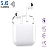 ♬ 【Diseño ergonómico y peso ligero】 Sin cables enredados. Diseño superligero y ergonómico con inclinación de 45 grados para garantizar un ajuste seguro y cómodo para cualquier oído. No te sentirás incómodo después de un uso prolongado de los auriculares con bluetooth.