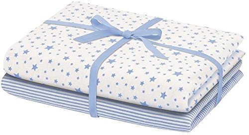 Preisvergleich Produktbild bellybutton 10874-40248 2er Set Moltontücher stars light blue