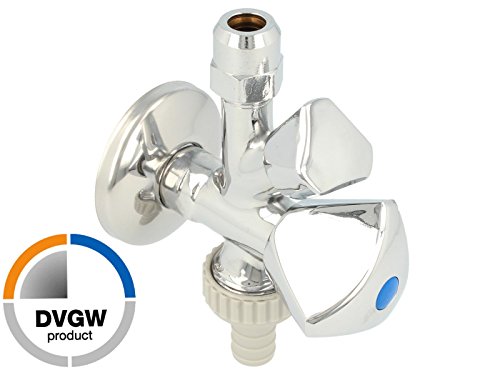 tecuro WAS-Ventil Kombieckventil Geräteventil Anschlussventil-selbstdichtend DVGW-geprüft
