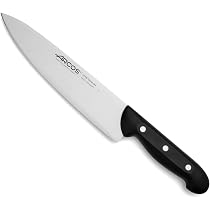 ARCOS Set di Coltelli in Acciaio Inossidabile Nitrum – 5 Pezzi con Blocco in Legno di Pino, Manico Ergonomico in Poliossimetilene POM per Maggiore Controllo – Nero, Serie Universal