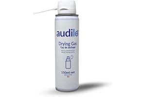 Audilo | Audilo Gaz de Séchage pour Appareil Auditif, Embouts Auriculaires et Bouchons d'Oreille |210 (150 ML NET)