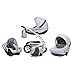 Produktbild TIMER Kombi Kinderwagen Buggy Reisebuggy 3in1 Travelsystem mit Babyschale, Farbe:w -tm1
