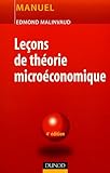 Image de Leçons de théorie microéconomique - 4ème édition