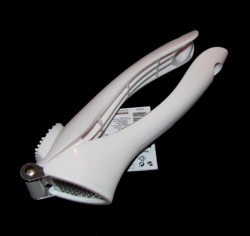 Fackelmann 49217 Knoblauchpresse "Arcadalina" aus ABS/Edelstahl, weiß / silber, 17 x 6 x 3,5 cm,