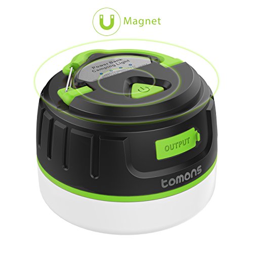 Tomons LED Camping Laterne Power Bank IP65 wasserdichte Campinglampe max-196lm Campingleuchte mit wiederaufladbarer leistungsstarker 5200mAh Batterie - 3