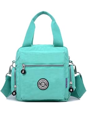 Wasserfeste Handtasche aus Nylon von Tiny Chou, mit Handtragegriff oben und abnehmbarem Schultergurt, Messenger-Bag...
