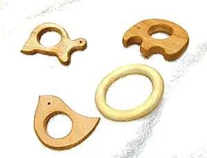 DIYARA BPA Free Soft Baby Toys teethers for Babies for 3 6 9 12 Months (Baby Teethers Pack 4 pcs) Ring teether Teething Toys for Kids Elephant,Bird, Turtle Shaped teether (Baby Teethers)-H2H24