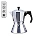 Produktbild Die spezifische Espressokocher für Induktion mit Kapazität für 6 Tassen von Kaffee – speziell mit Boden aus Stahl für sein geeignet auf jede Art von Plan-Kochfeld, Induktion, Ceran, Elektro oder A GAS – Platte Plan Herd Moka Espresso Italienisch Mocha – 5577 silber / schwarz