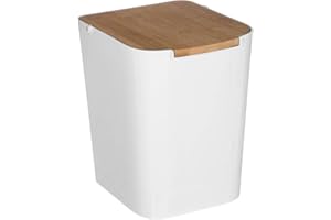 5 FIVE SIMPLY SMART Five - Poubelle à Couvercle Bambou Baltik 5L Unique