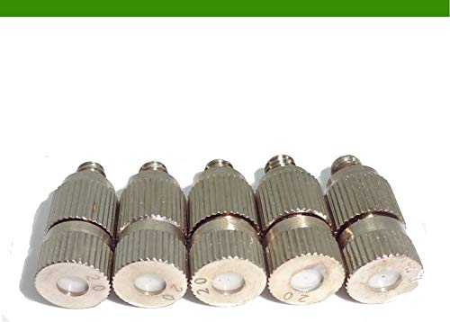 brumicold Spain Pack de 5 boquillas con Deflector cerámico para nebulización en Alta presión de 0.2 (20-120 Bar)