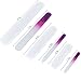 Eggsnow 3PCS Nail files With Case,Crystal Nail File for Manicure and Pedicure,Large ,Medium & Small Glass Nail File Set With Case-Pink