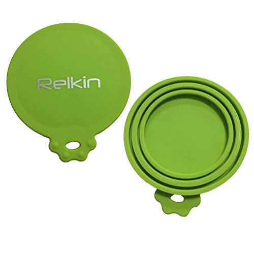 Relkin-3ColorPack-Pet-Food-Lids-Silicone-Pet-Dogs-Cats-Food-Tin-Can-Lid-Covers-3-in-1-Sizes