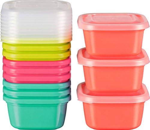 Kigima Mini Freezing Box Freshkeeping Box 250ml Squared Set of 12 colorful