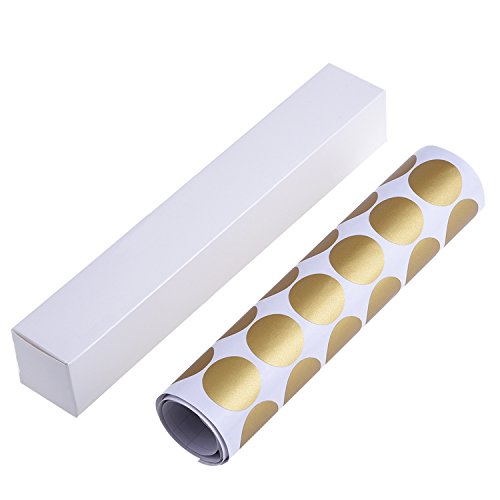 Outus Wandtattoo Konfetti Gold Dot Aufkleber 1.2 Zoll für Hauptdekor (216 Stück, Gold) - 7